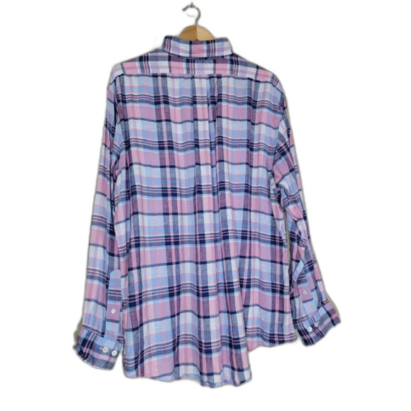 Men's Brooks Brothers Regent Irish Linen Plaid Long Sleeve Button Shirt- XXL 2XL - Picture 2 of 7